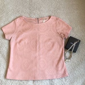 Pink Lacy Boxy Top